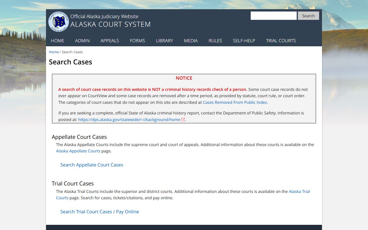 Juneau Alaska court system case search recent bookings