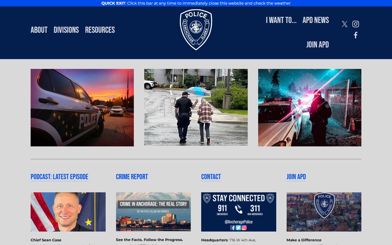 Anchorage Police Department main website recent bookings