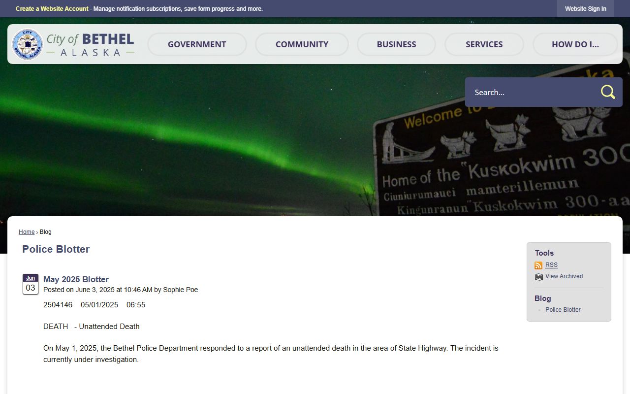 Bethel recent bookings police blotter page