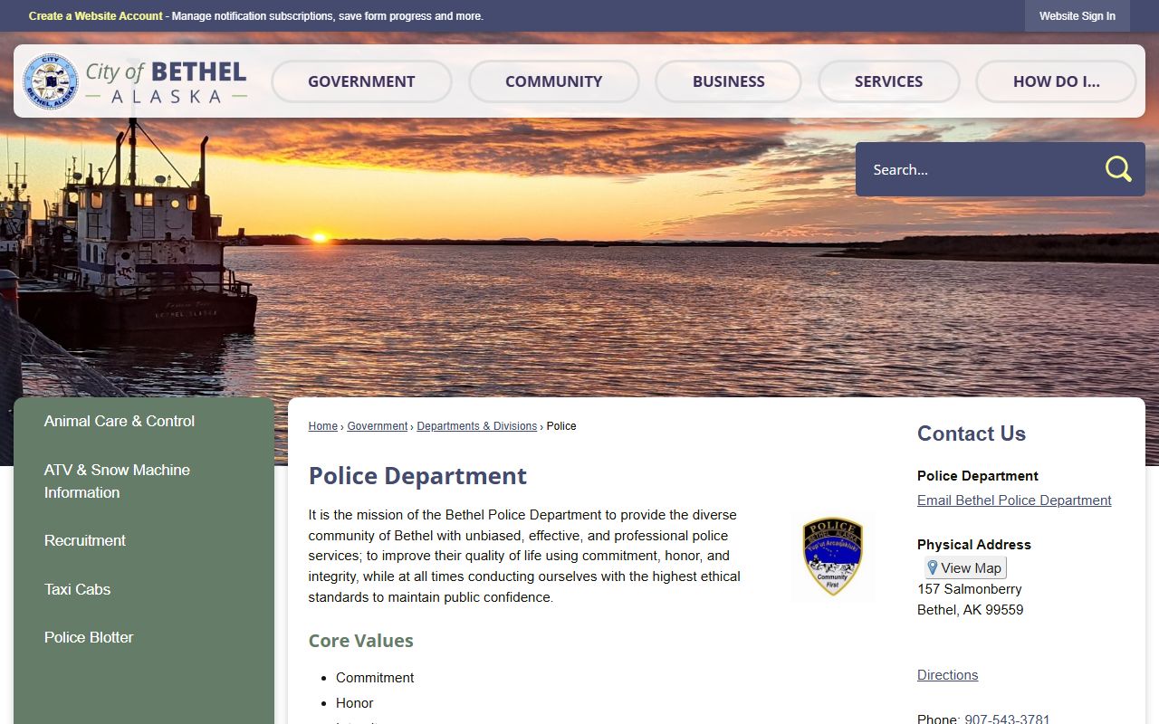 Bethel Census Area recent bookings police department page