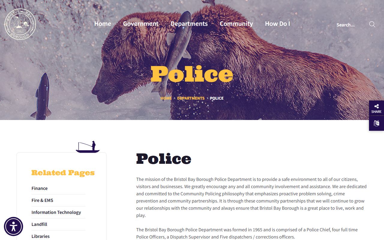 Bristol Bay Borough recent bookings police department page