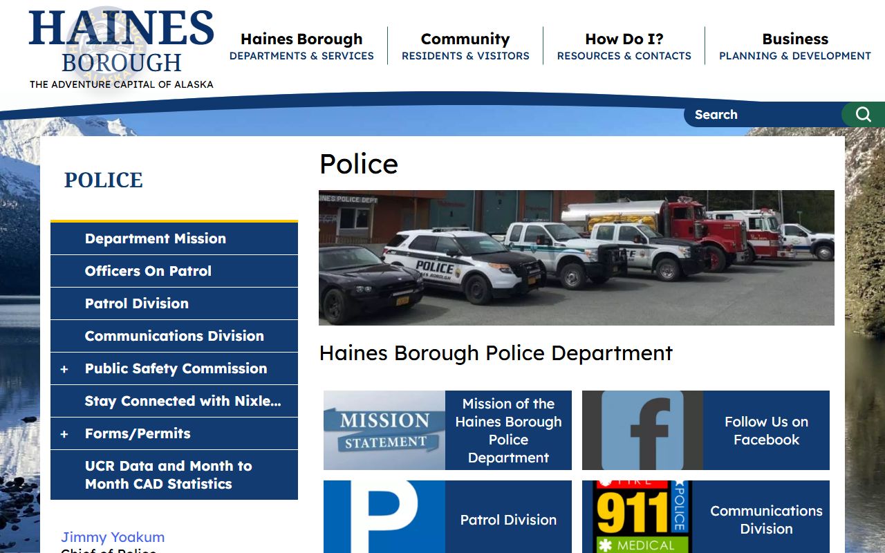 Haines Borough recent bookings police department website