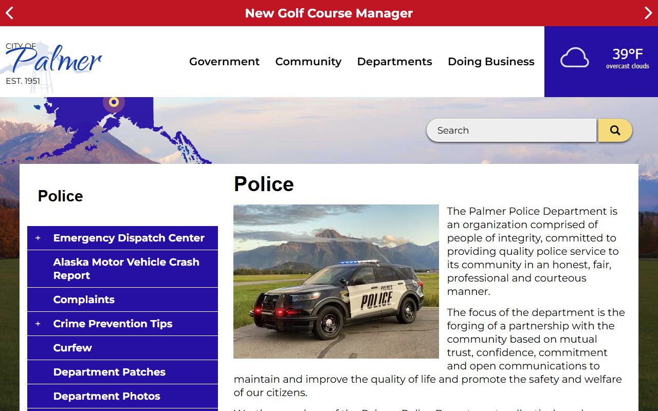 Matanuska-Susitna Borough recent bookings Palmer Police Department