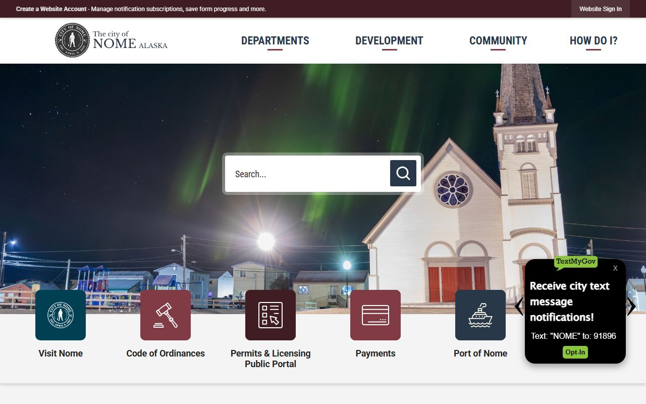 Nome Census Area recent bookings Nome city website