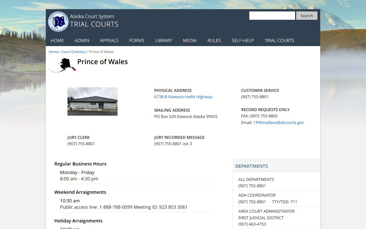 Prince of Wales-Hyder Census Area recent bookings Prince of Wales Superior Court