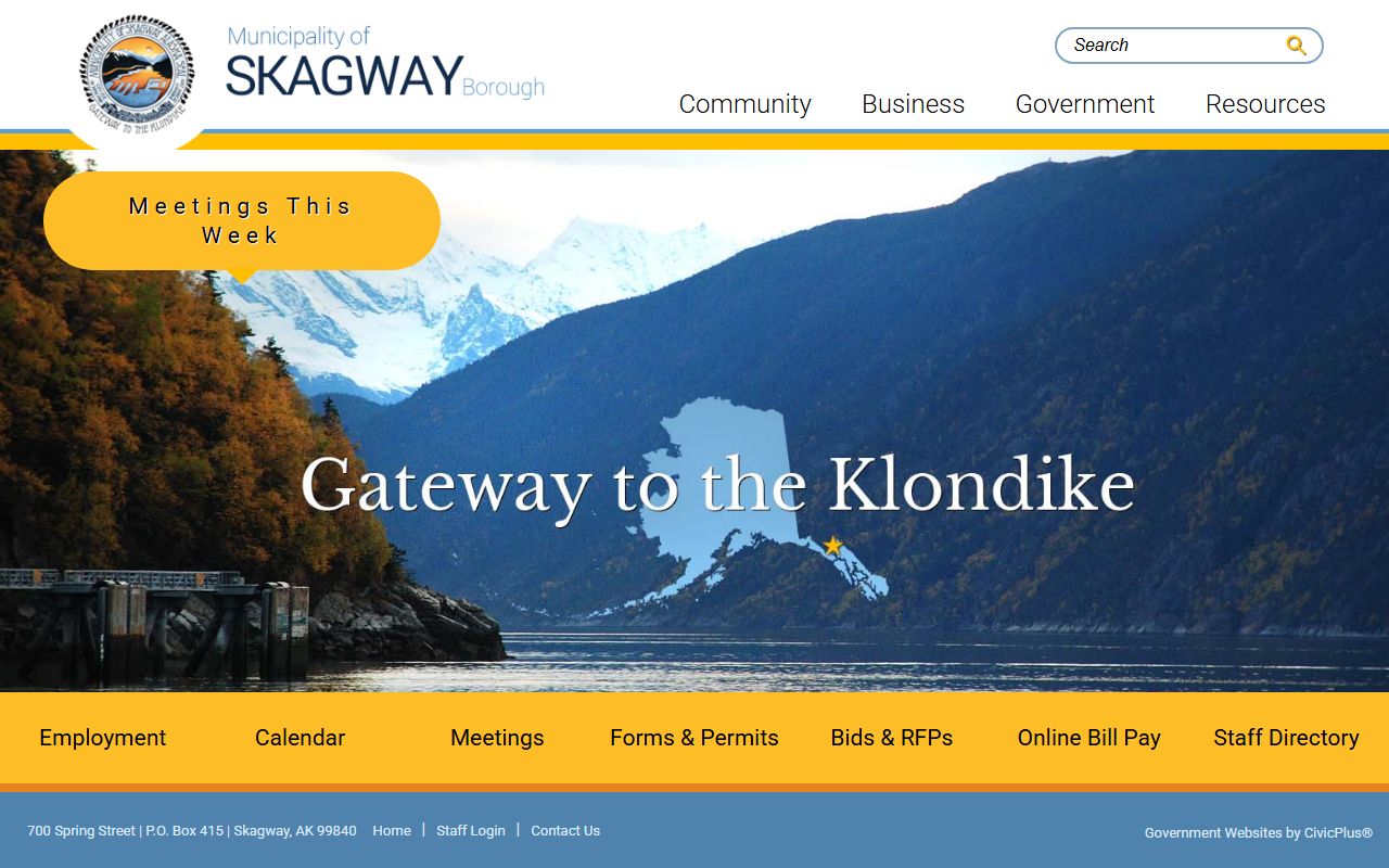 Skagway Municipality recent bookings municipal website