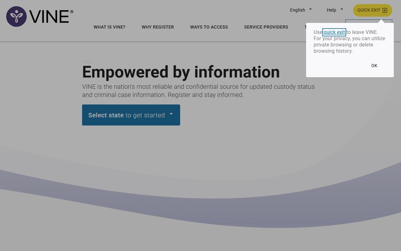 Alaska VINE inmate search recent bookings custody status